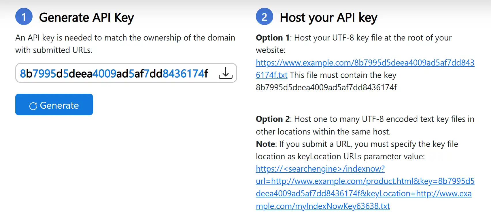 cara mendapatkan apikey indexnow