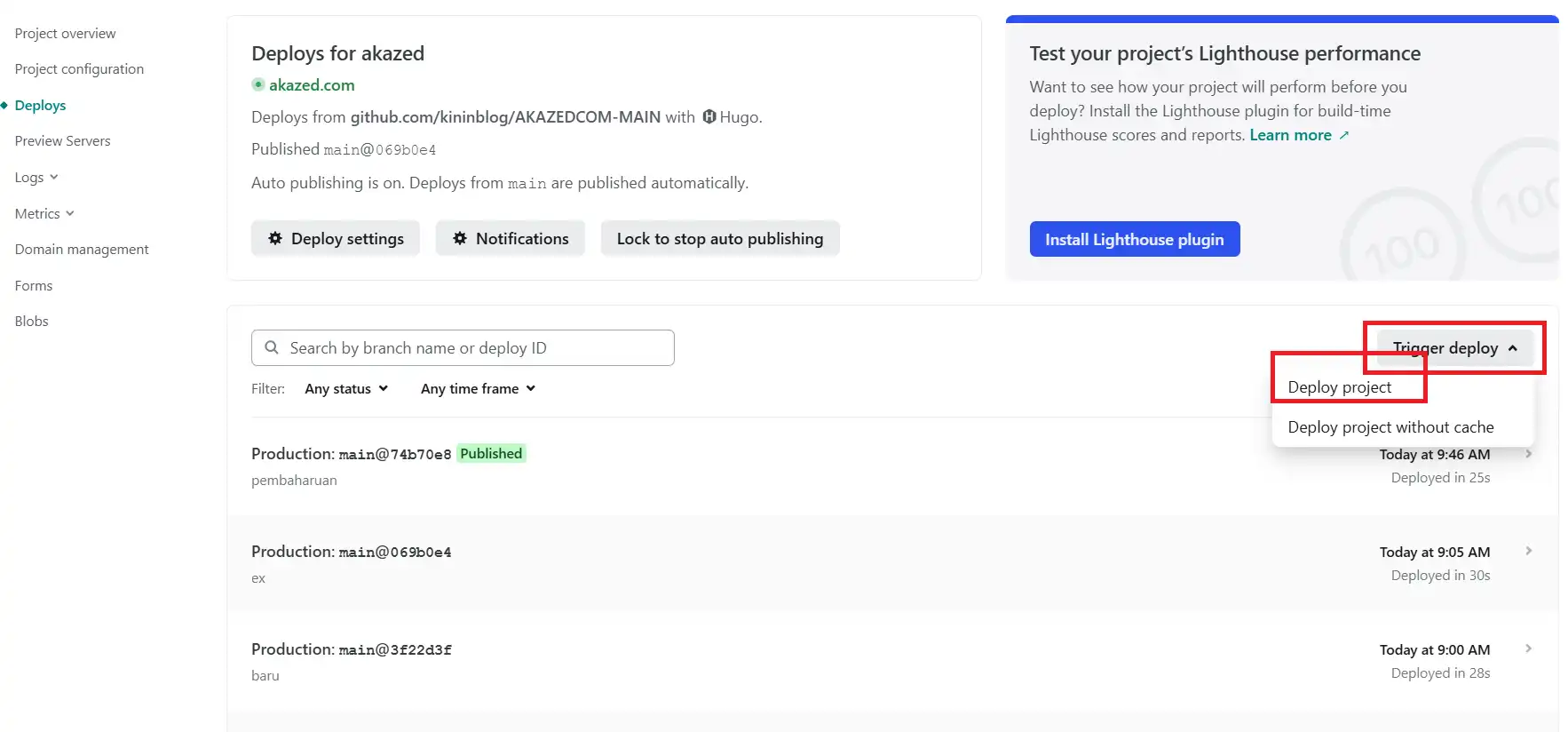 cara publikasi hugo ke netlify