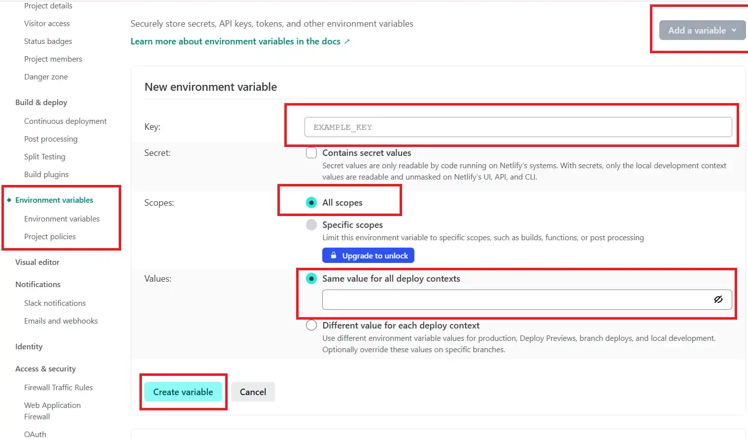 setting netlify hugo indexnow agar valid