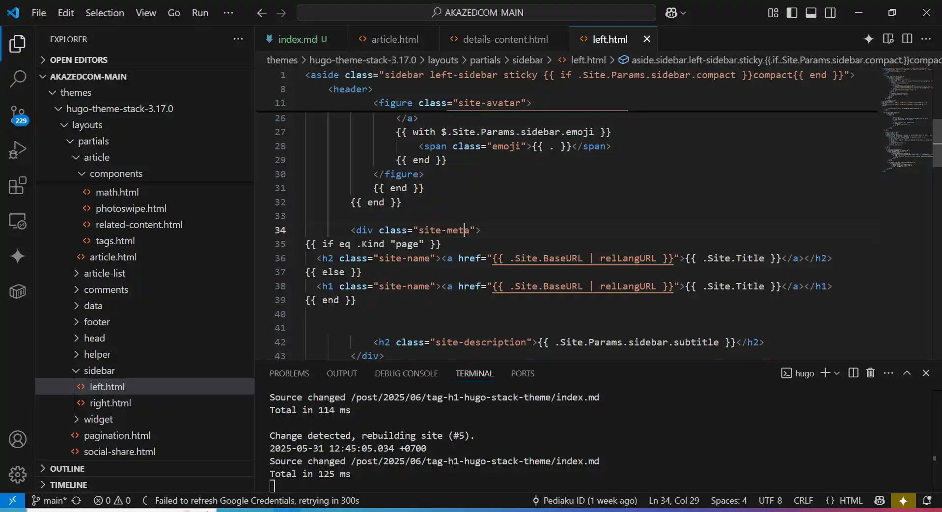 solved tag h1 hugo stack theme